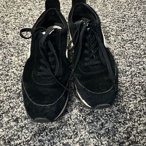 Rag & Bone Black Suede Lace-Up Sneakers